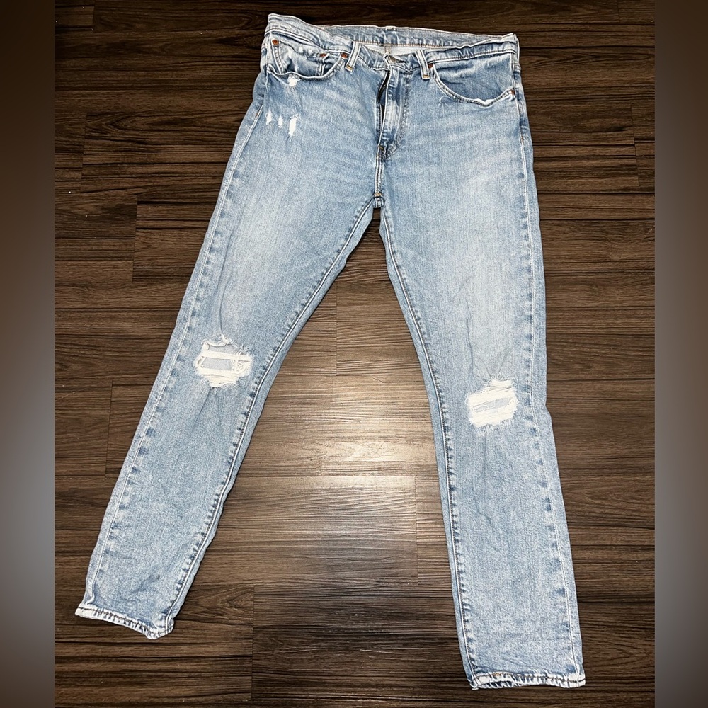Light Blue Distressed Jeans